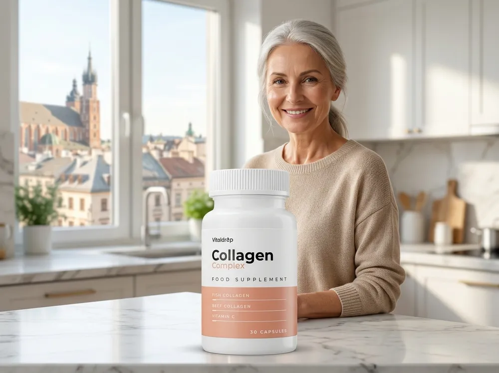Collagen Complex — kolagen dla stawów i kości, kobieta dbająca o mobilność